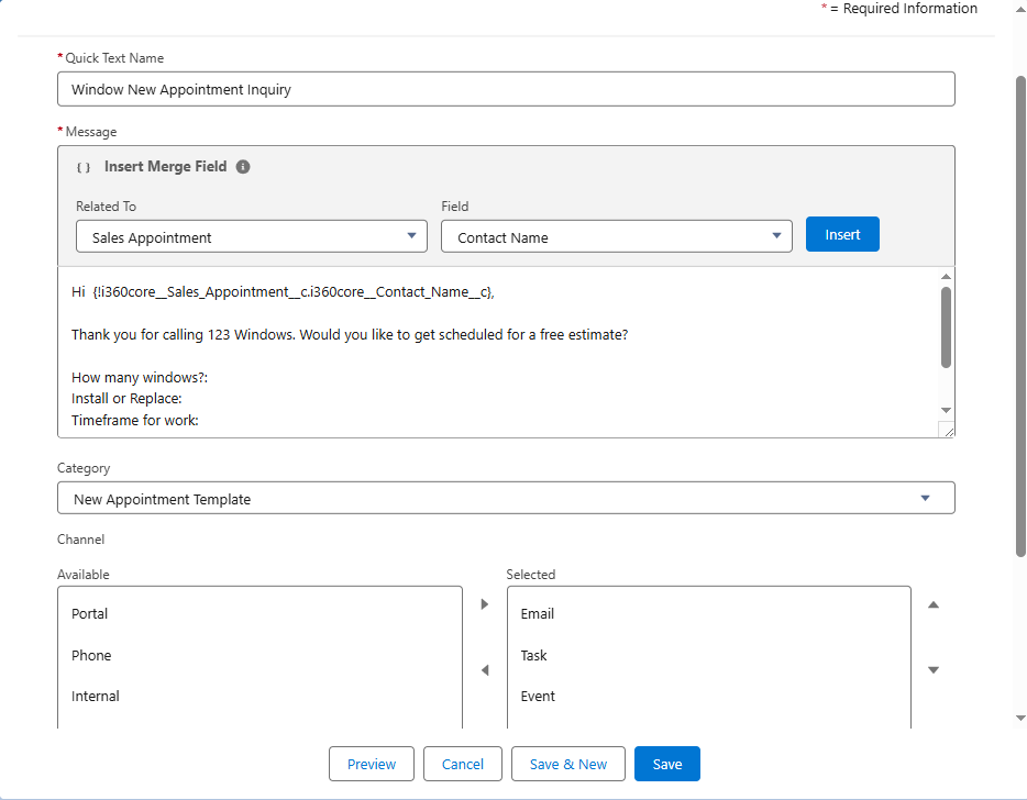 Enabling Quick Text for easy Task and Call Comments – Lightning Platform