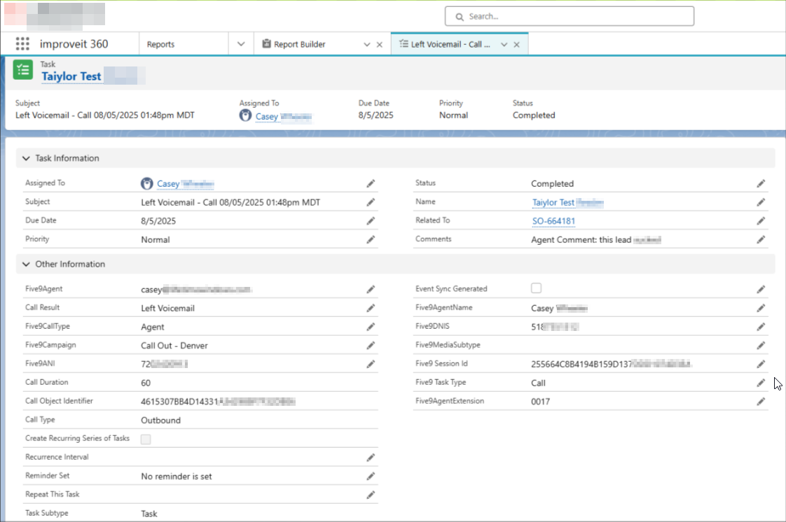 Five9 sample Task record related to Sales Opportunity record.png